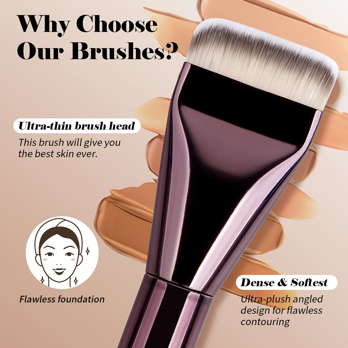 Kit 3 Pinceaux MAANGE – Doux & Sans Trace