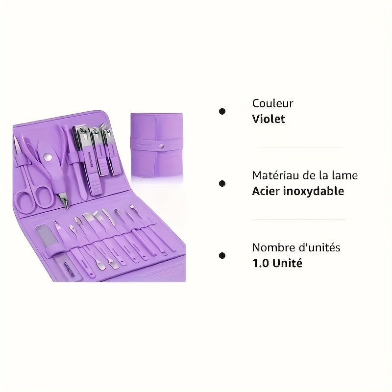 Set Manicure & Pédicure 16 pcs – Acier Inoxydable Premium™